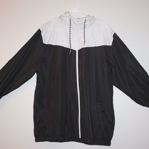 Zine Sprint White & Black Windbreaker Jacket